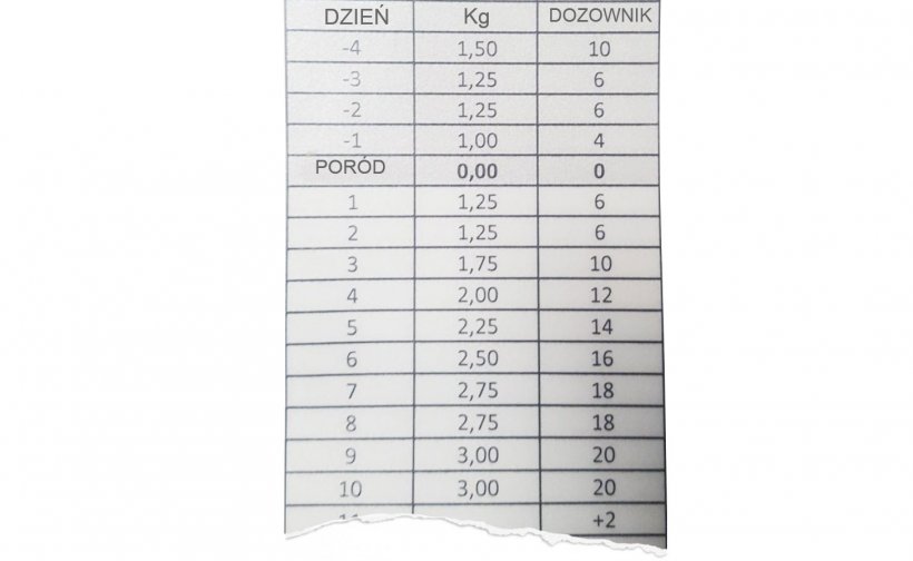 Fot. 1: Zaleca się rozpisanie krzywej karmienia i codzienne dostosowanie dozownik&oacute;w pasz w zależności od tego, czy locha zjadła, czy nie.
