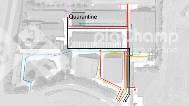 Rysunek 1. Drogi przemieszczania - stan początkowy

